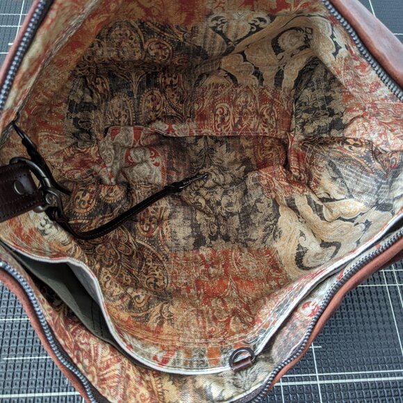 Rough & Tumble custom Duffel in Redwood Denim Full Grain Leather Bag Handbag - Picture 7 of 8